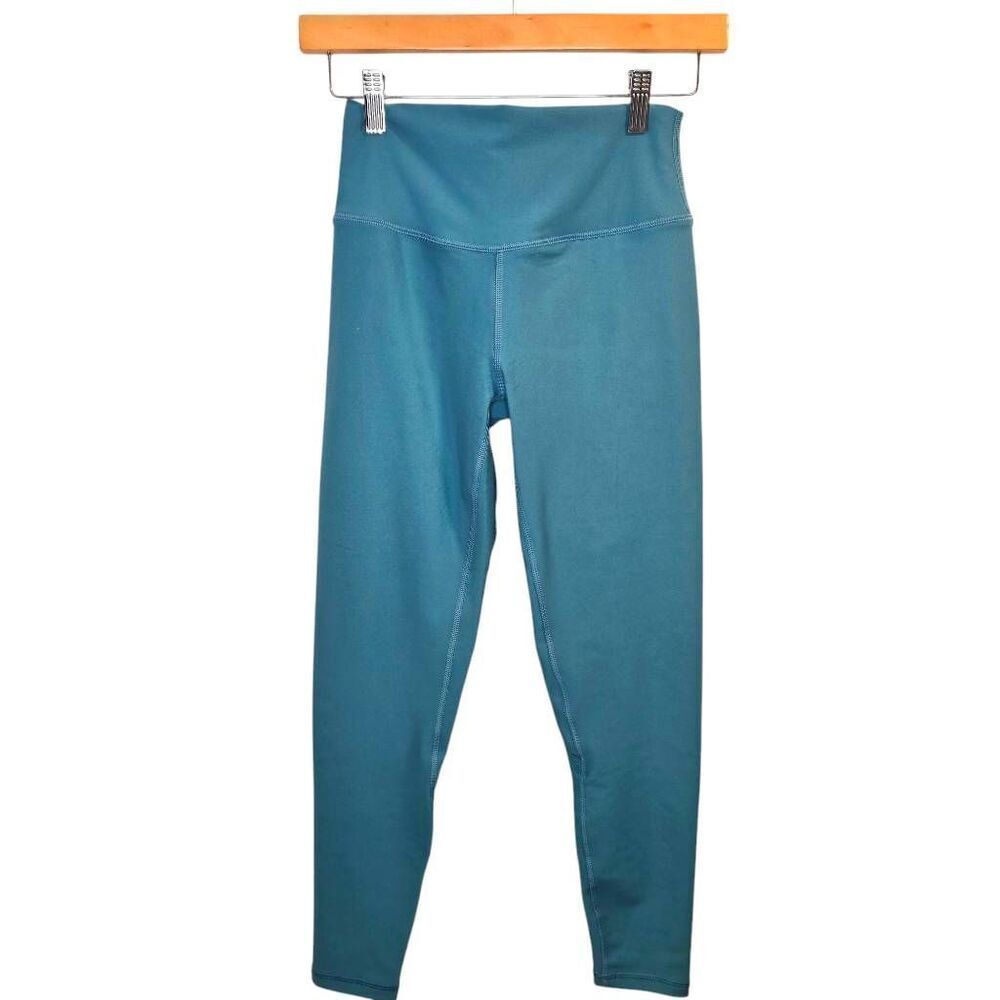 Abercrombie YPB Ankle Leggings Women's Small Blue Turquoise Elastic Waist Stretc